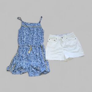 Boden White Blue Floral Romper Shorts Lot
Girls Sz 13-14 3/$15 bundle sale!